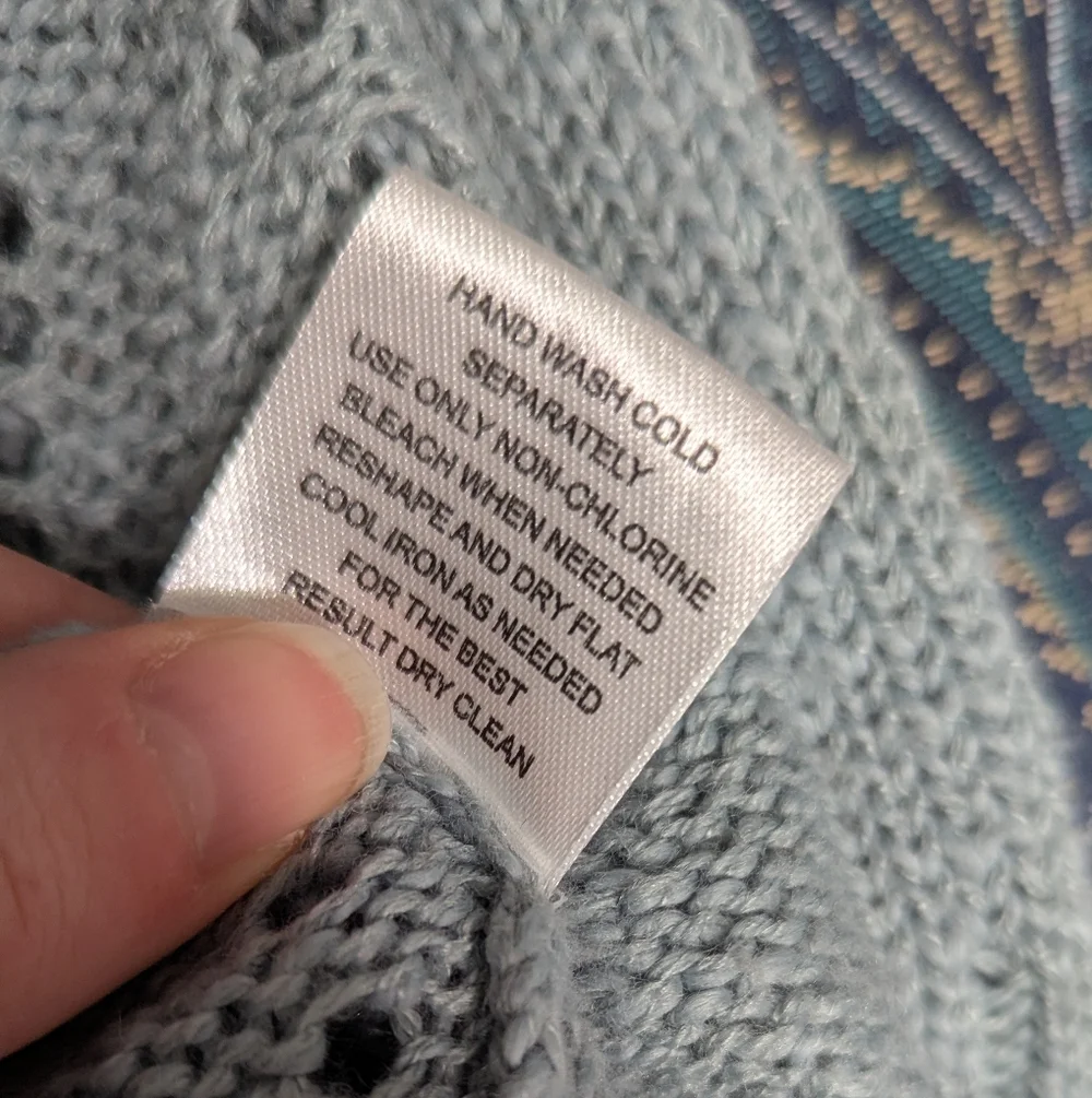 Hippie Rose Women's Light Blue Open Knit Cardigan Size Small